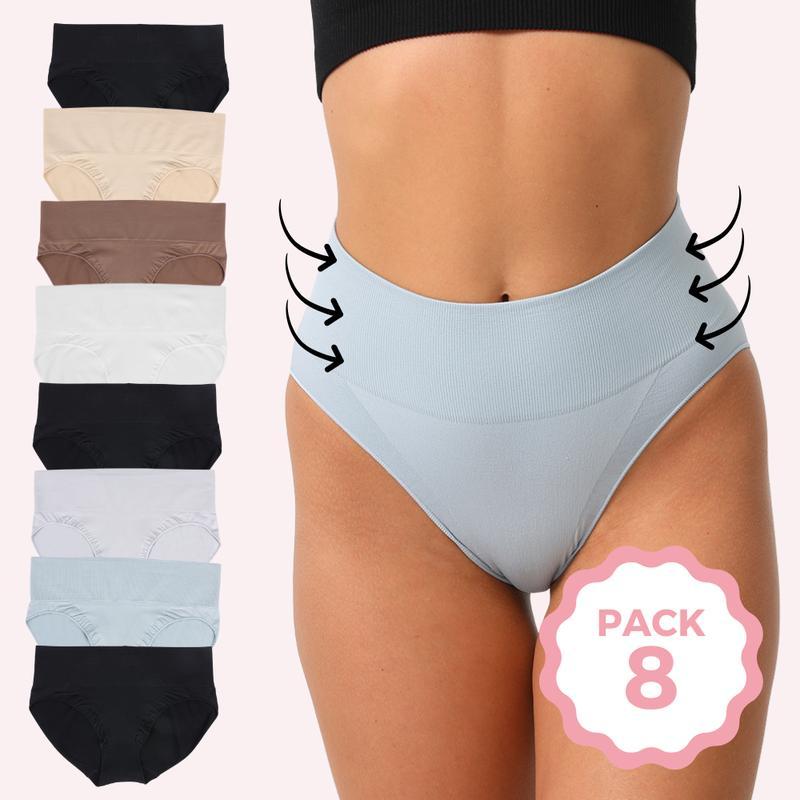 Pack 8 Bragas Reductoras de Cintura Alta (Edición Limitada)