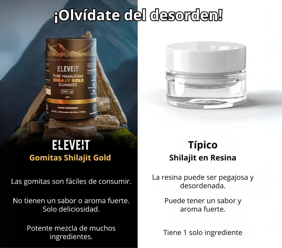 Eleveit Gold Gomitas de Shilajit Puro del Himalaya (Edición Limitada)