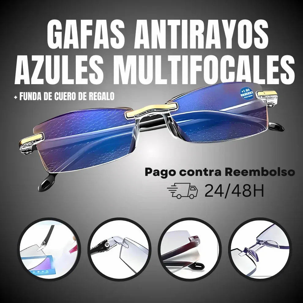 Gafas Antirayos Azules + Funda de Cuero (GRATIS) - Edición Limitada